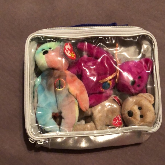 Peace, Millenium,, and 1999 Signature Bears With Case- Beanie Babies Set of 3 - Picture 4 of 15